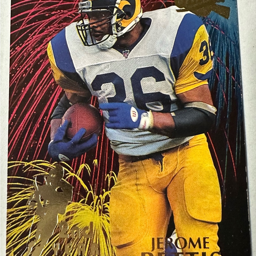 Jerome Bettis Football Trading Card - 1994 Fleer. Labeled 1 of 15